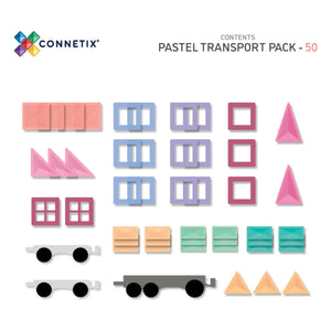 Connetix - Transport Paketi - 50 Parça | Pastel
