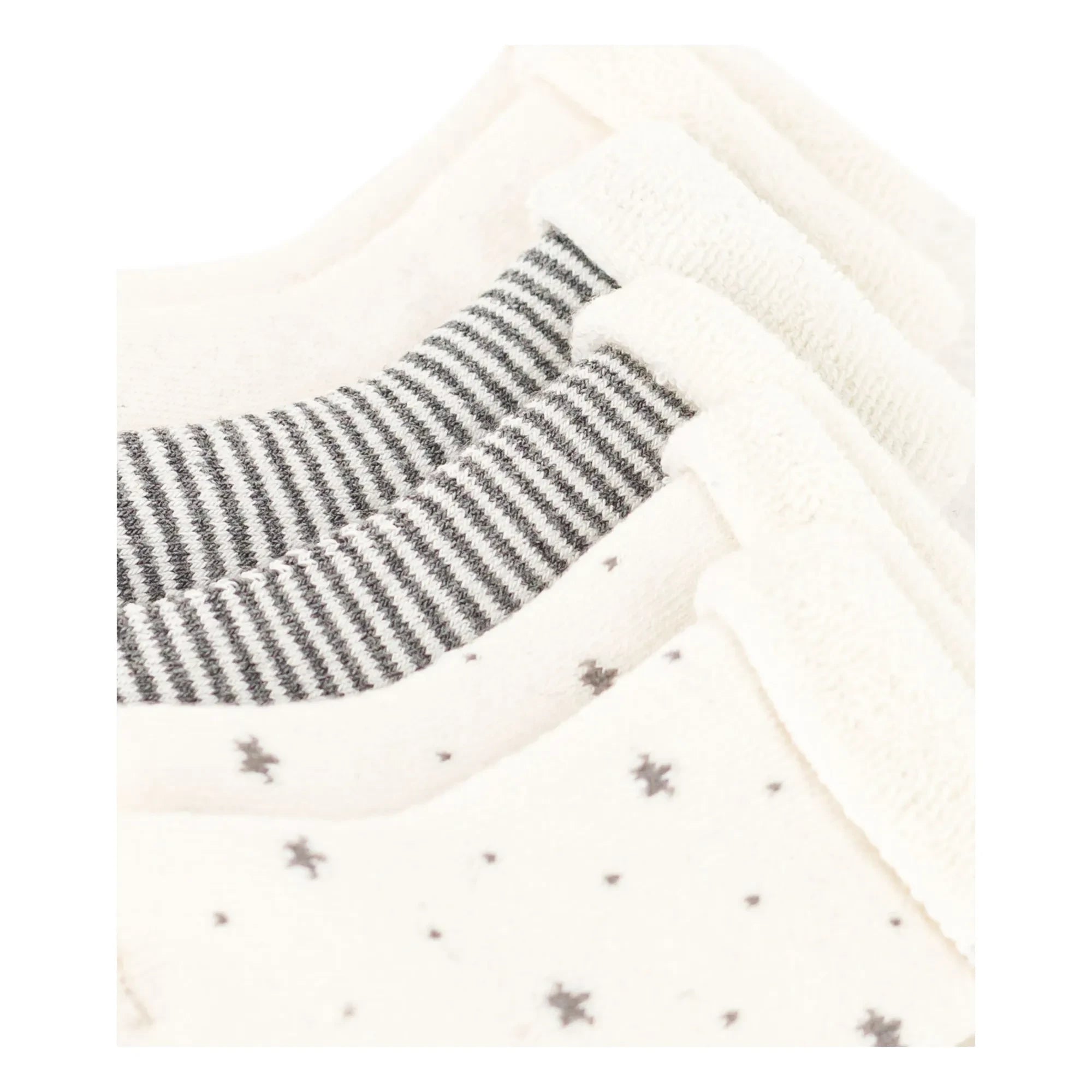 Petit Bateau - 3'lü Bouclette Çorap Seti | Ecru