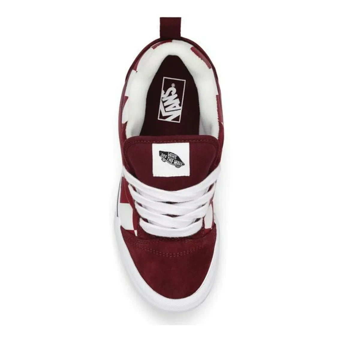Vans – Knu Skool Zweifarbige Schnürsneaker | Burgunderrot