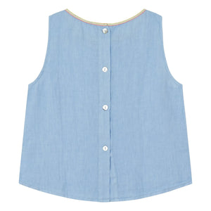 Dr Bloom - Linen Blouse | Light Blue