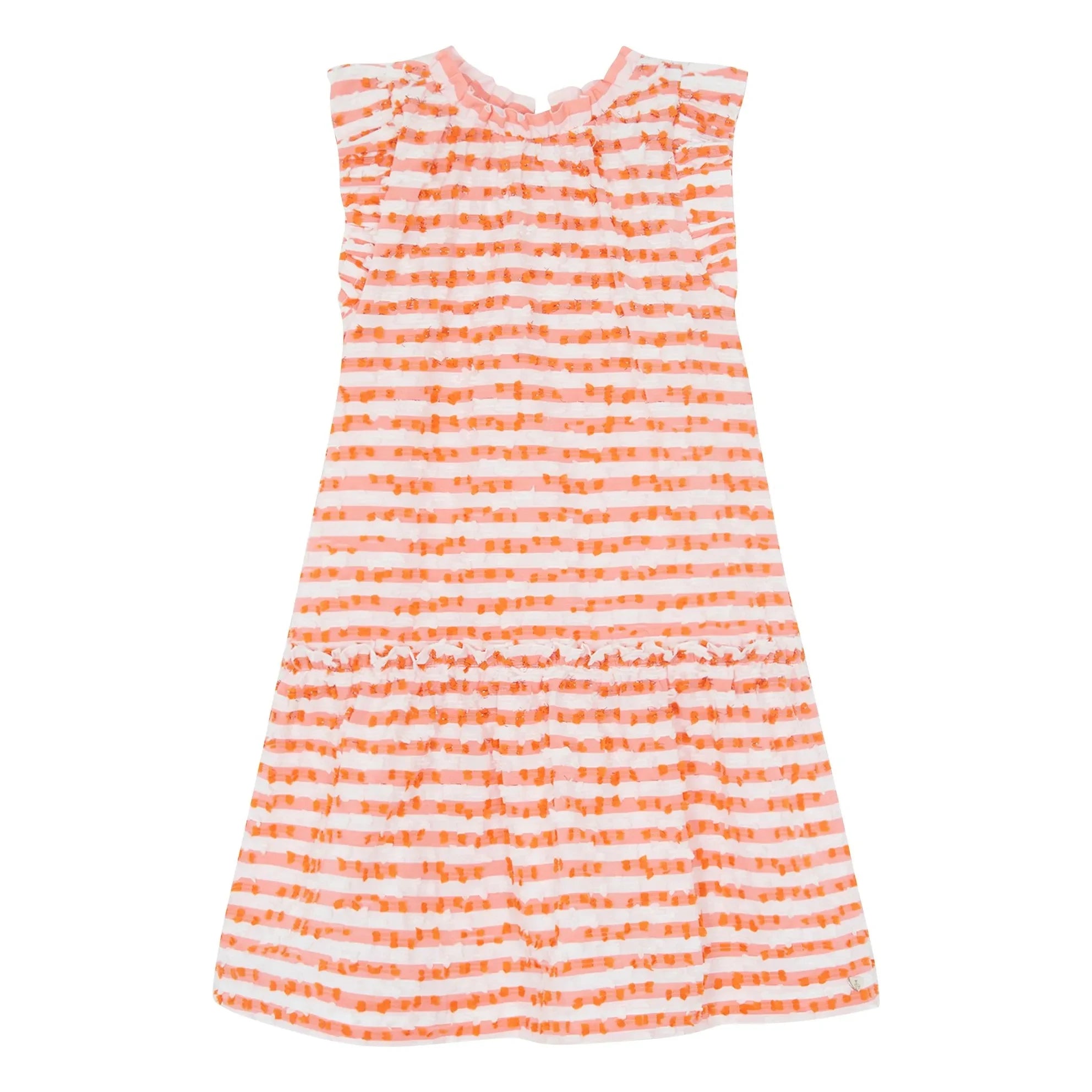 Tartine et Chocolat - Gestreiftes ärmelloses Kleid | Weiß