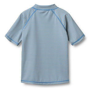 Wheat - Jackie Striped UV Resistant Swim T-Shirt Recycled Fibers | Light Blue