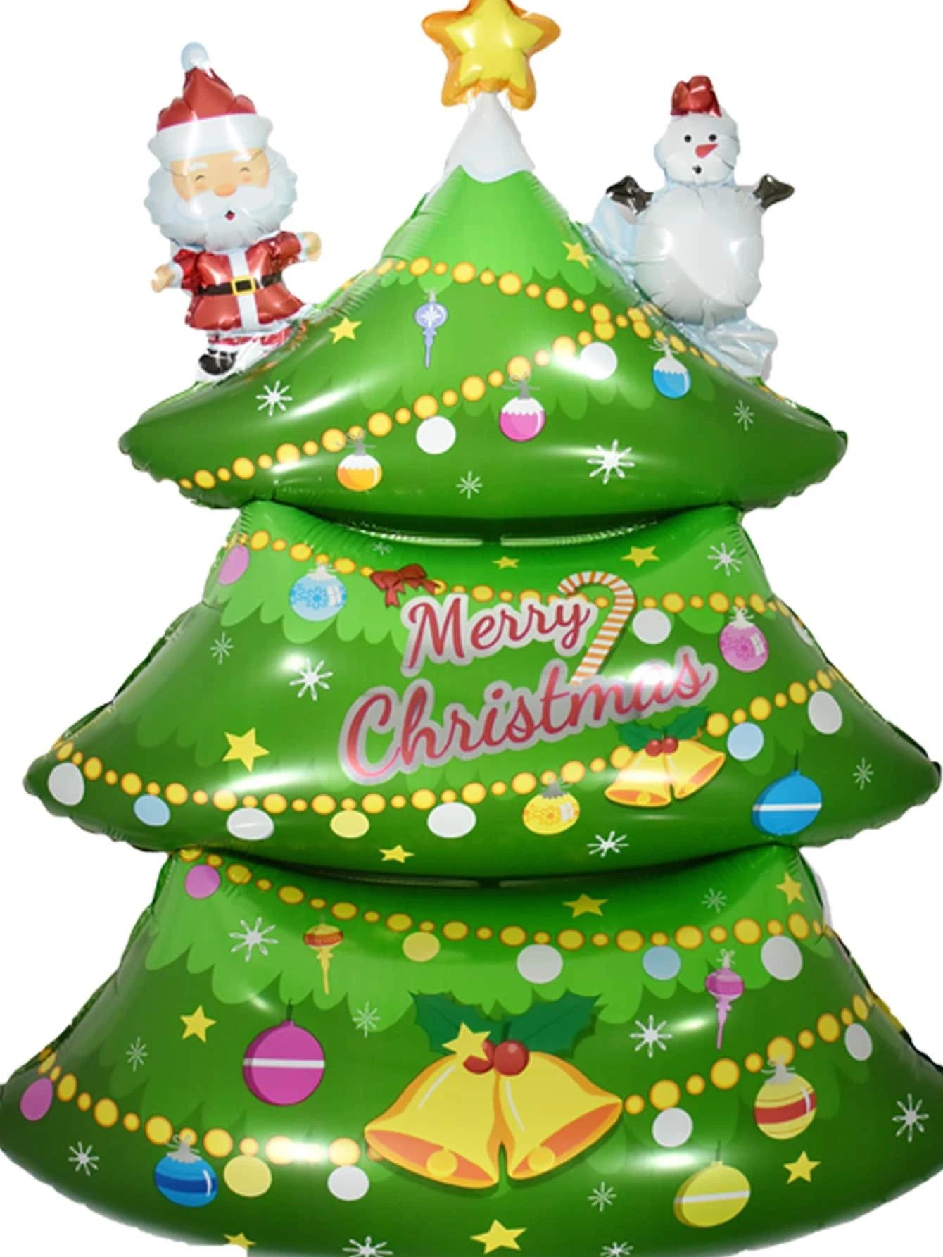 Yılbaşı - Noel Yeni Yıl Ağacı Büyük Boy 62CM Dekoratif Balonu-Dinossi