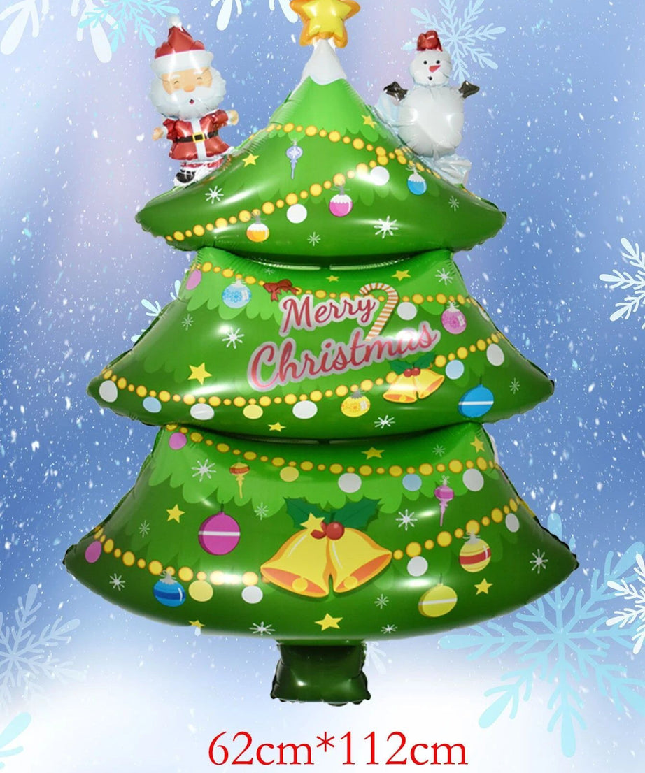 Yılbaşı - Noel Yeni Yıl Ağacı Büyük Boy 62CM Dekoratif Balonu-Dinossi