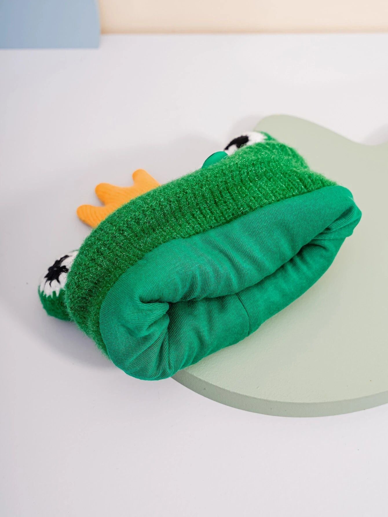 Dinossi - Yeşil Kral Kurbağa Çocuk Beresi Polarlı-Dinossi