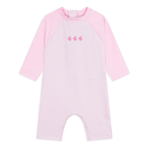 Petit Bateau - Çizgili UV korumalı mayo | Pembe