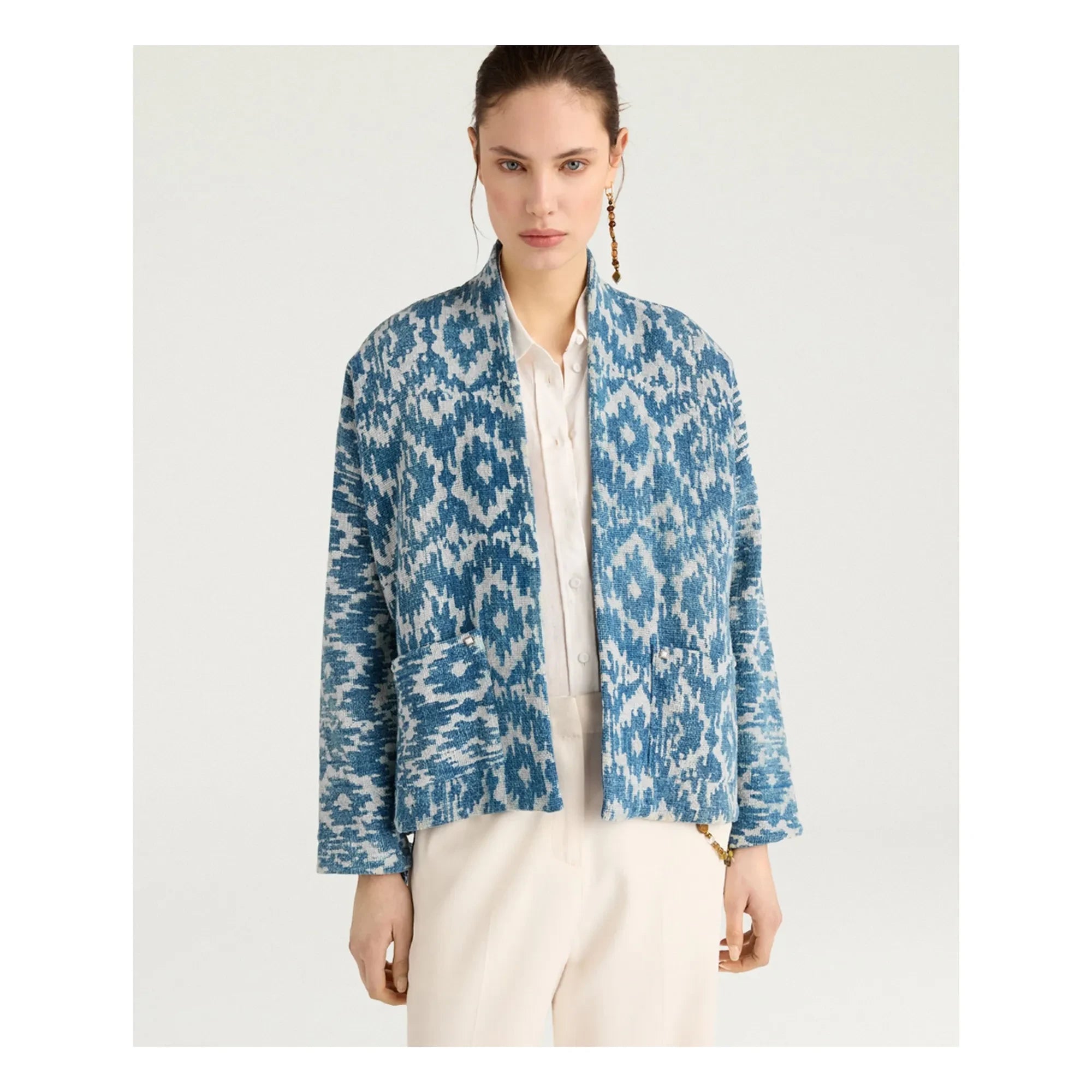 Momoni - Halbbaumwolljacke | Blau