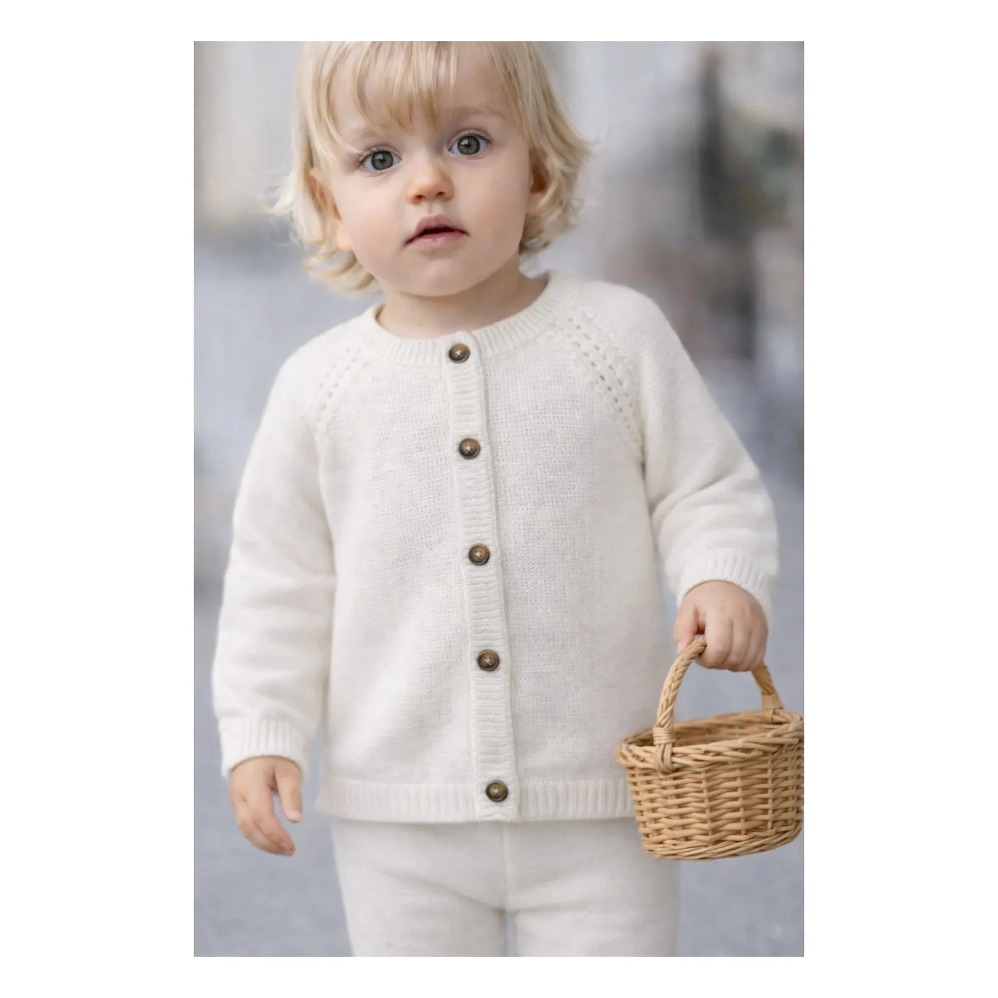 Lililotte - Victoria Mini Organik Pamuk Hırka | Ekru
