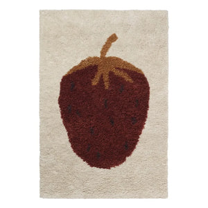 Ferm Living Kids - Fruiticana Çilekli Yün Halı