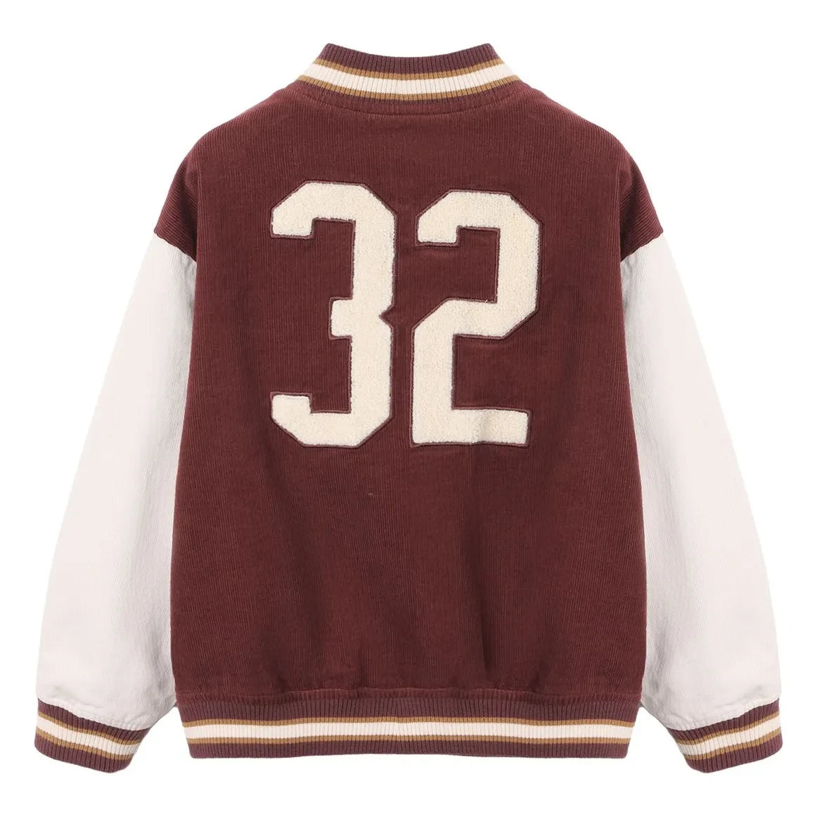 Rylee + Cru - Kadife Varsity Bomber Ceket | Bordo