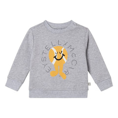 Stella McCartney Kids - Heather Grey Stella Tennis Sweatshirt