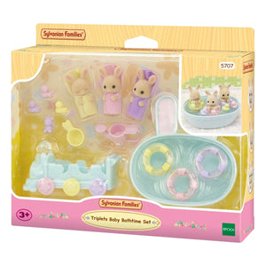 Sylvanian Families - Hasen-Drillinge Creme & Badewannen-Zubehör