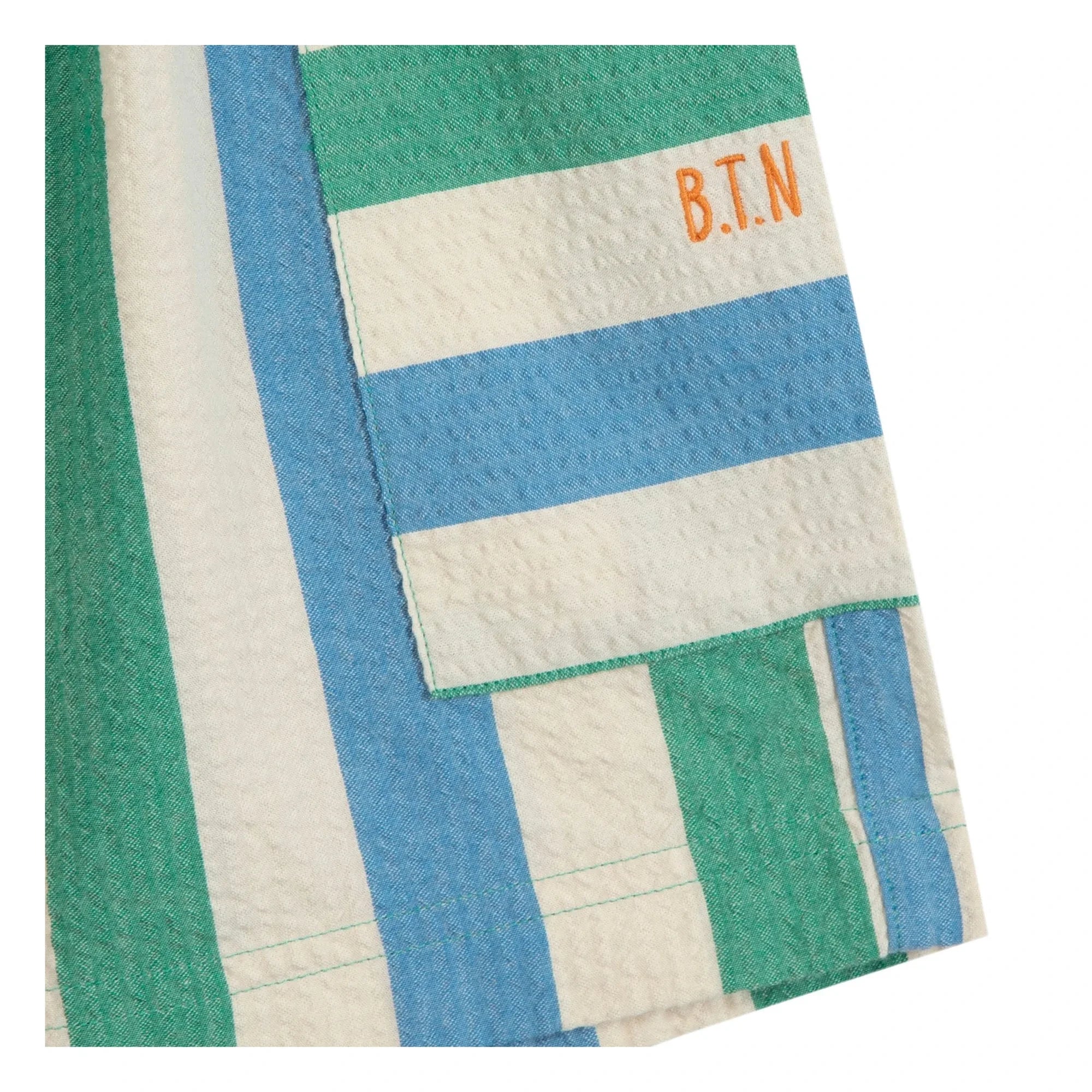 Bonton - Bermuda Cepli Lois Çizgili | Ekru
