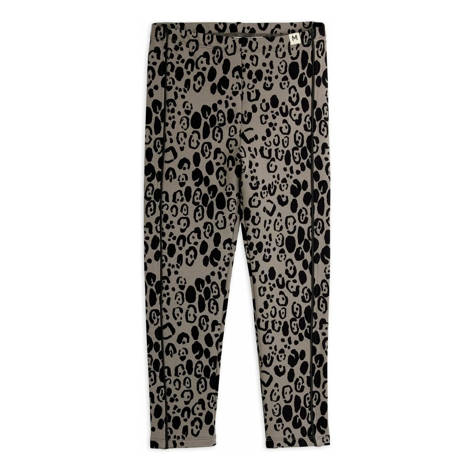 Mini Rodini – Leggings aus Bio-Baumwolle mit Leopardenmuster | Grau