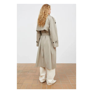 Skall Studio – Trenchcoat Mahsa aus Bio-Baumwolle | Grau-Grün