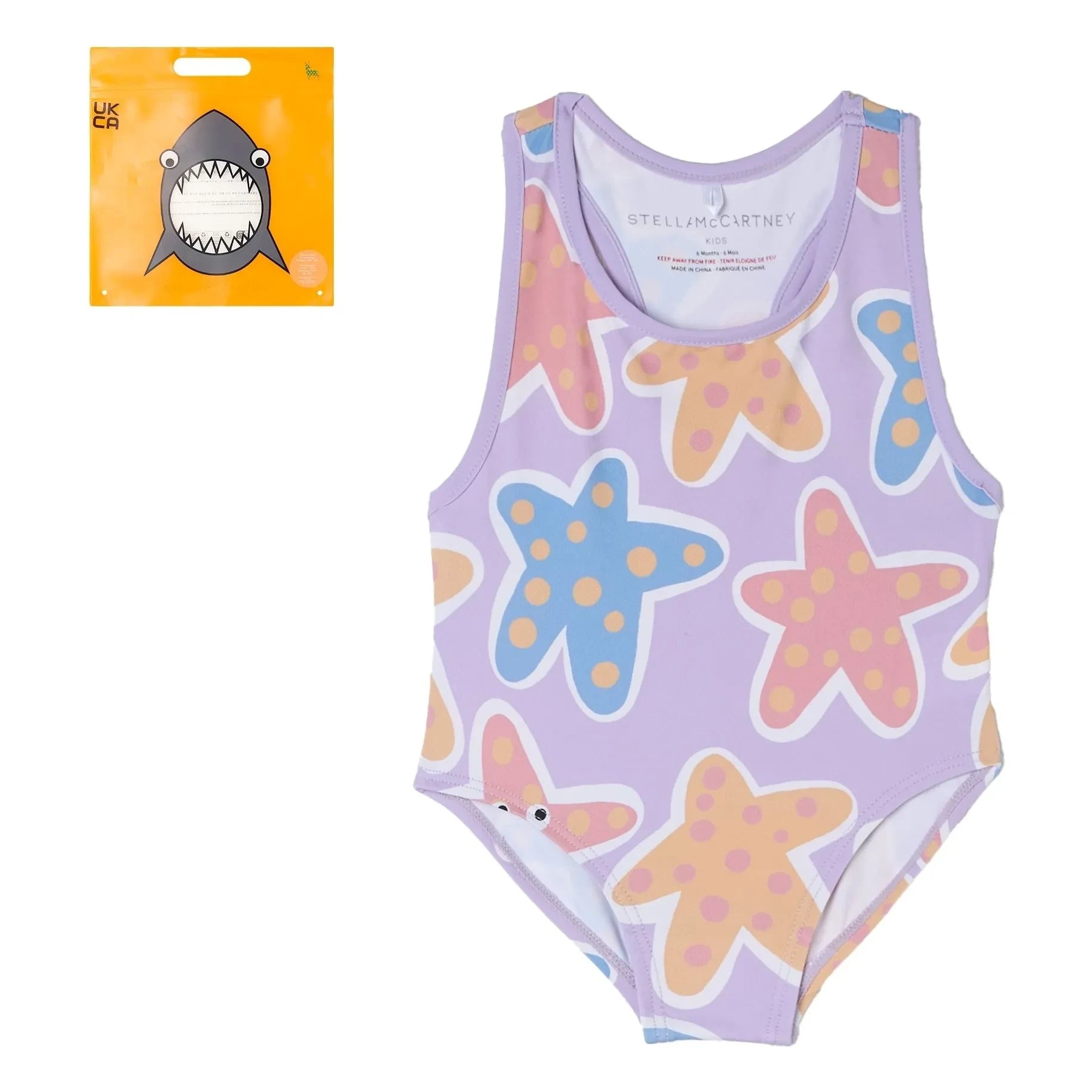 Stella McCartney Kids - Badeanzug Étoiles de Mer | Lila