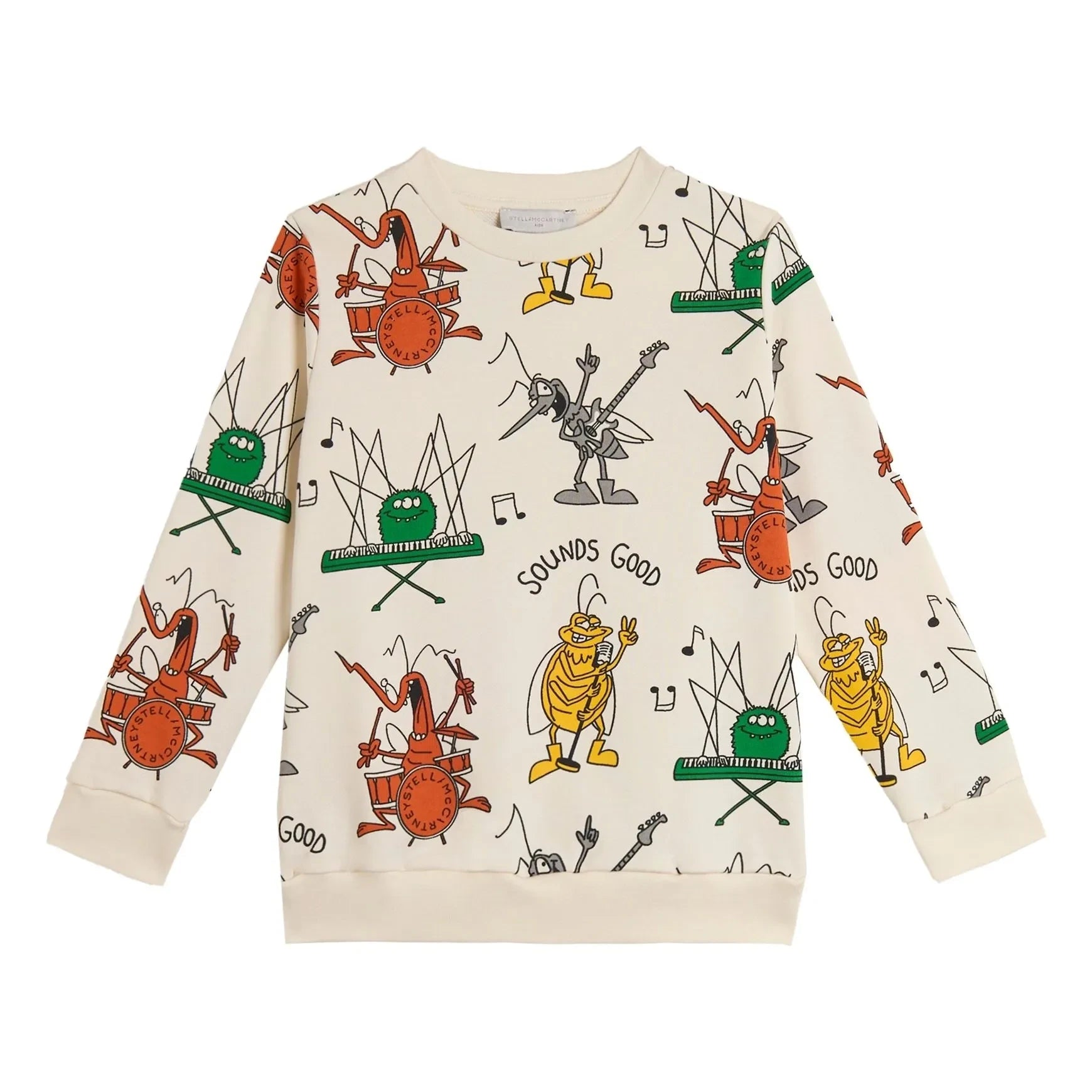 Stella McCartney Kids - Sounds Good Bio-Baumwoll-Sweatshirt | Creme