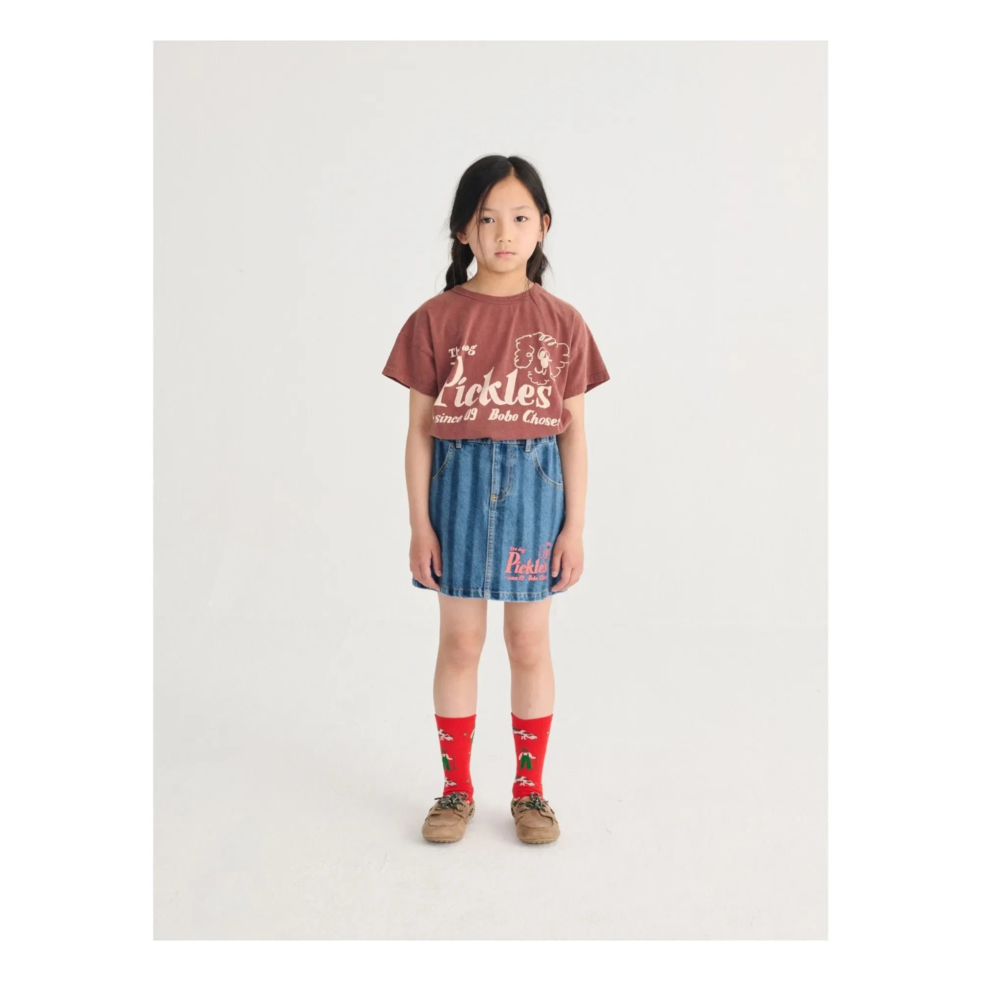Bobo Choses - The Dog Pickles Organik pamuklu T-shirt | Kahverengi