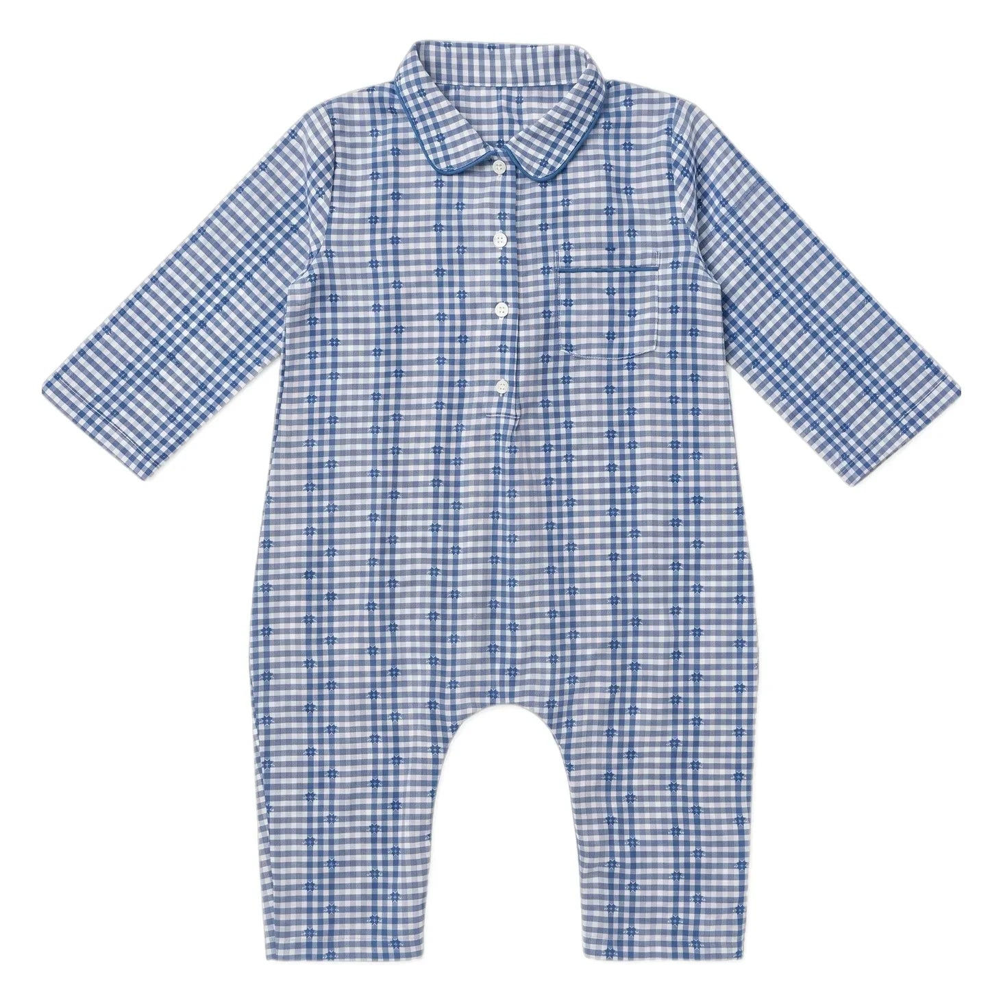Editions Aimable - Balthazar jumpsuit | Blue Vichy Cotton