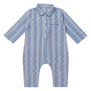 Editions Aimable - Balthazar jumpsuit | Blue Vichy Cotton