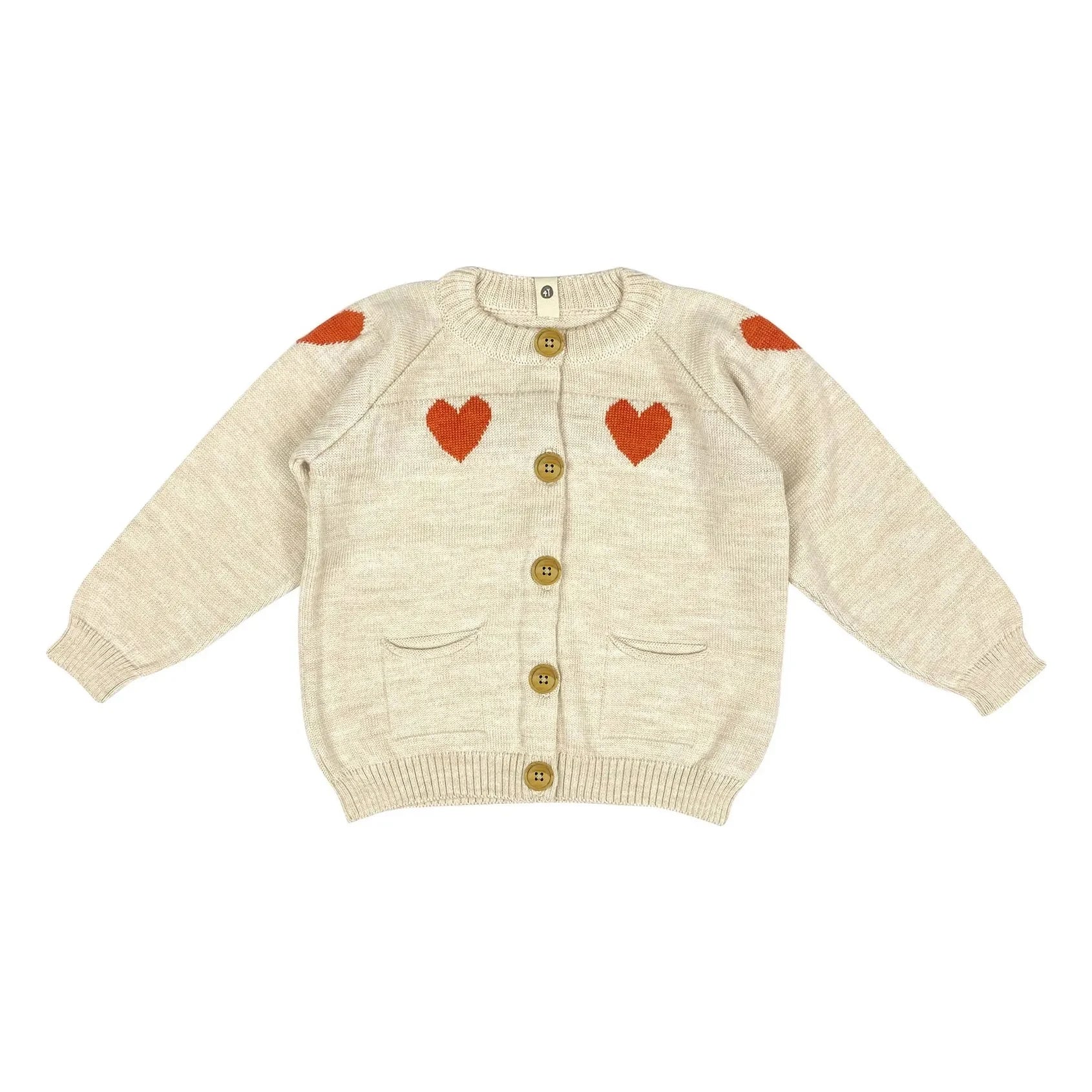 Bayiri - Dancing Hearts Merino Hırka | Ekru