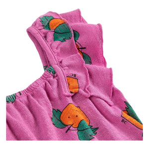Bobo Choses - Orange Rüschenkleid Bio-Baumwolle | Lila