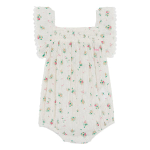 Bonton - Lalix Bouquets Büzgülü tulum | Beyaz