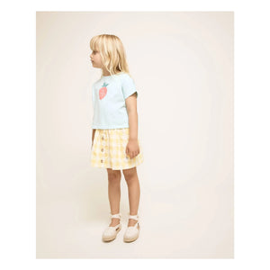 Búho - Gingham Seersucker Skirt | Yellow