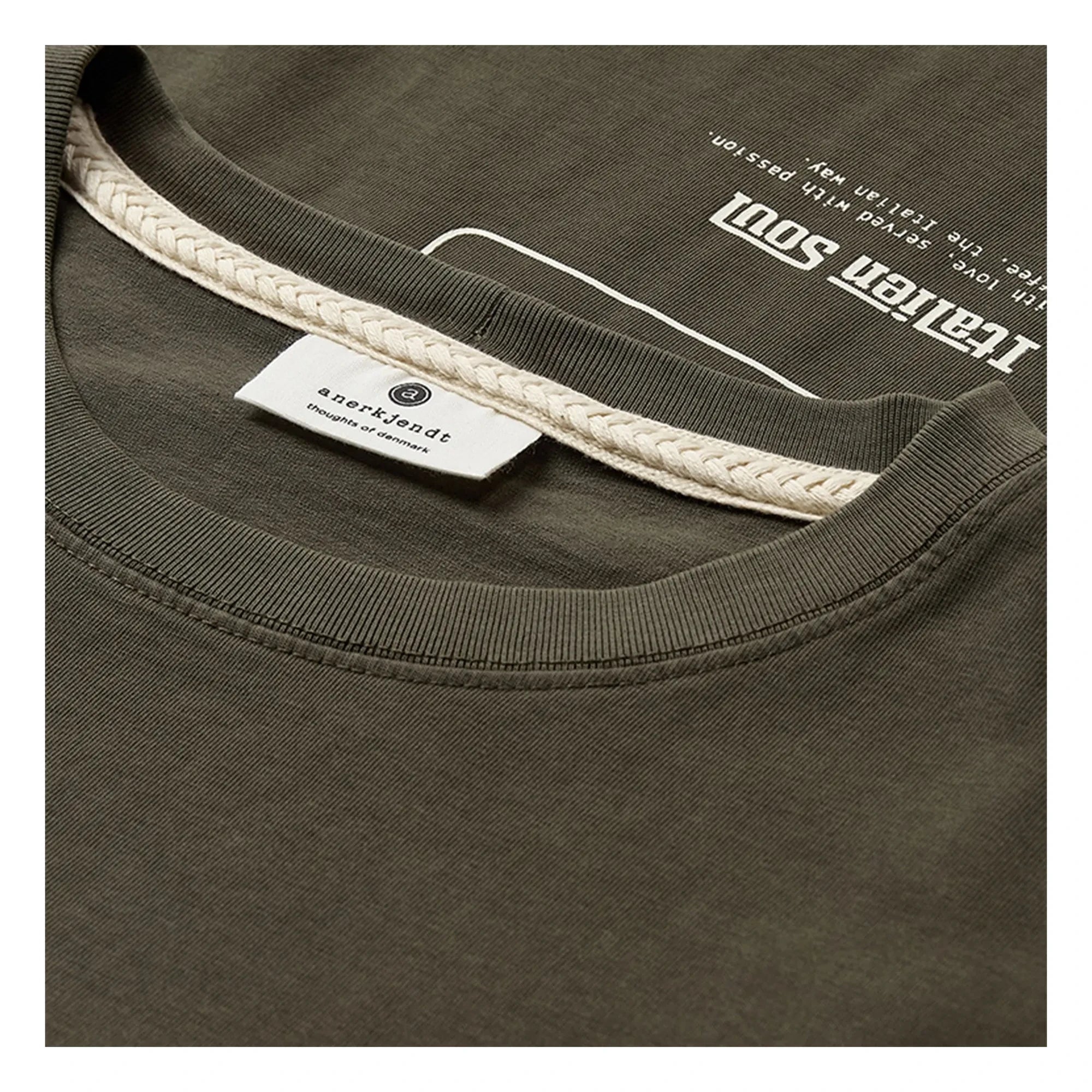Anerkjendt - Akvillads Italian T-Shirt | Dark Green