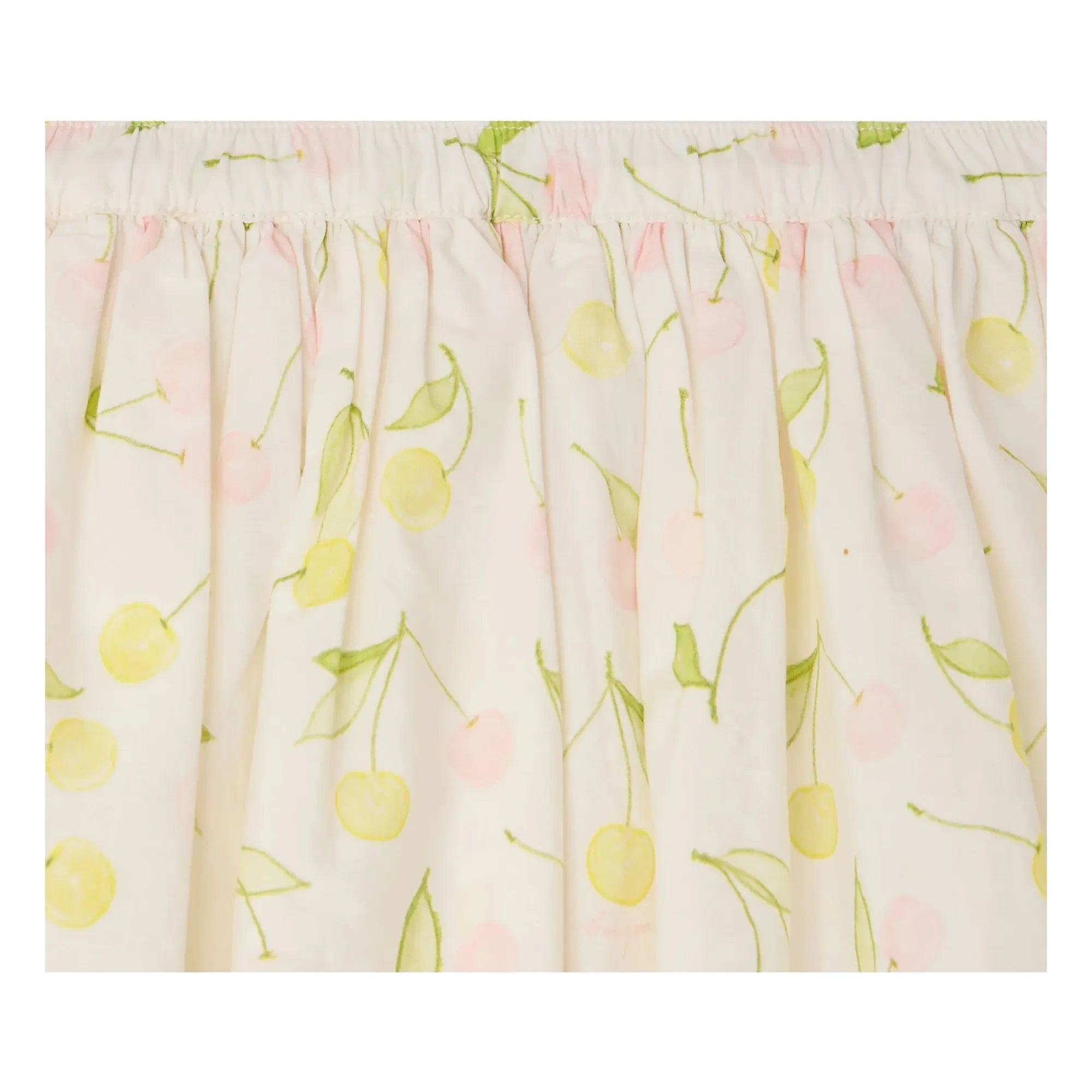 Bonpoint - Suzon Cerises Etek Organik Pamuk Poplin | Ekru