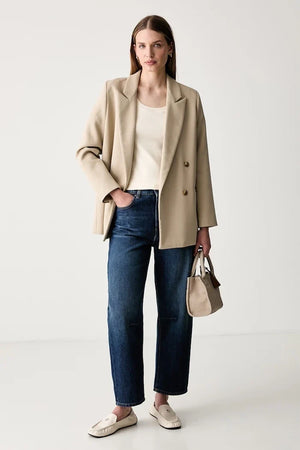Weekend Max Mara basic kadın pamuklu elastan T-shirt WKDMULTIJ