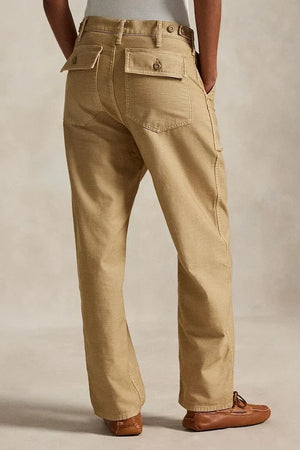 Polo Ralph Lauren kadın pamuklu düz pantolon