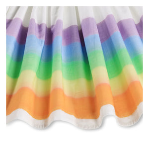 Molo - Cissa Regenbogen Kleid aus Bio-Baumwolle | Weiß