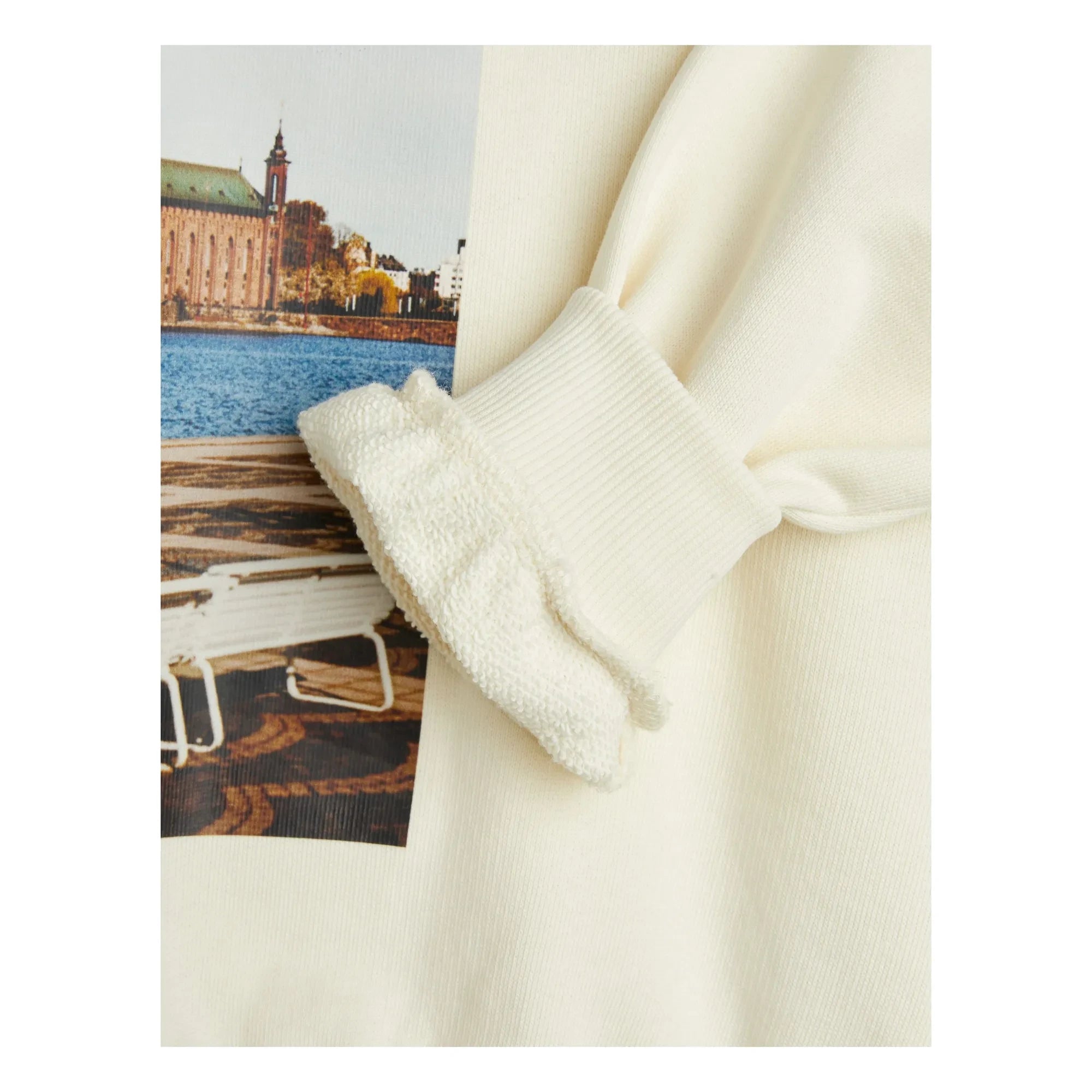 Mini Rodini - City Hall Organic Cotton Sweatshirt | Ecru