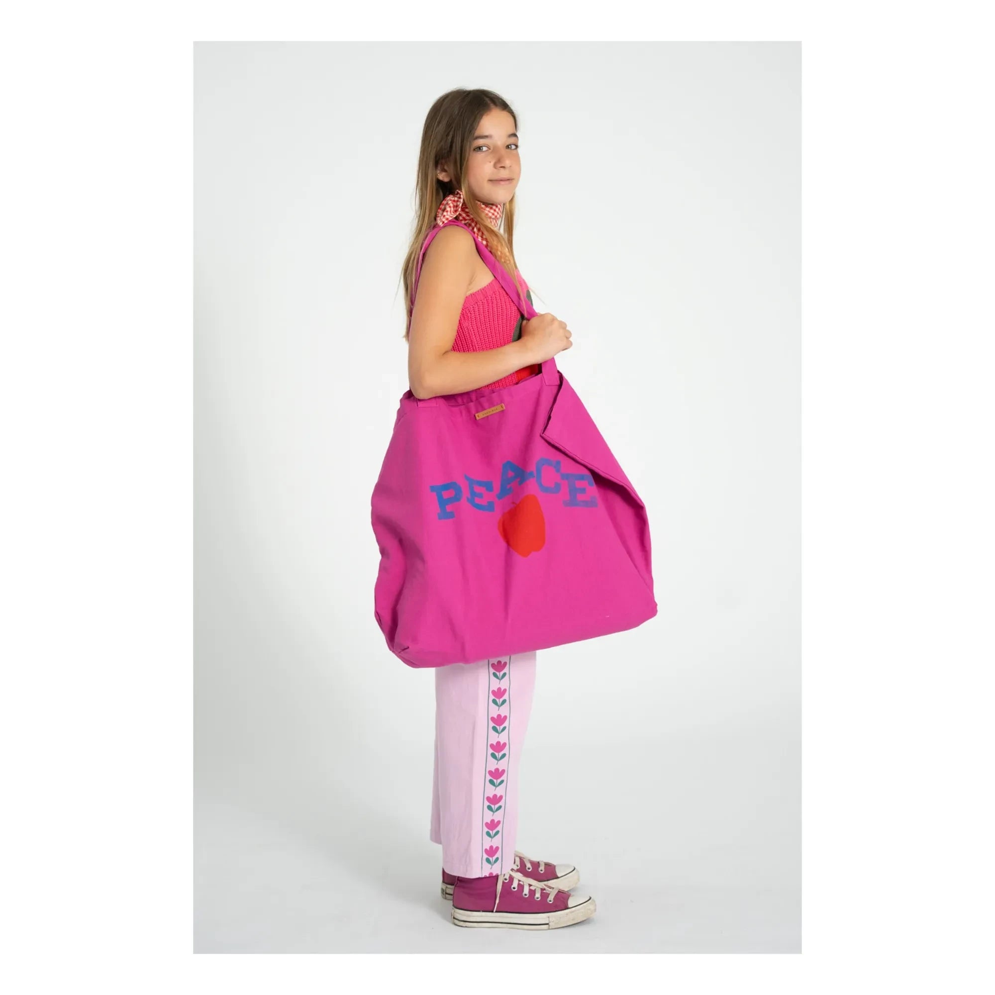 Piupiuchick - Flare Fleuri Twill Pantolon | Pembe