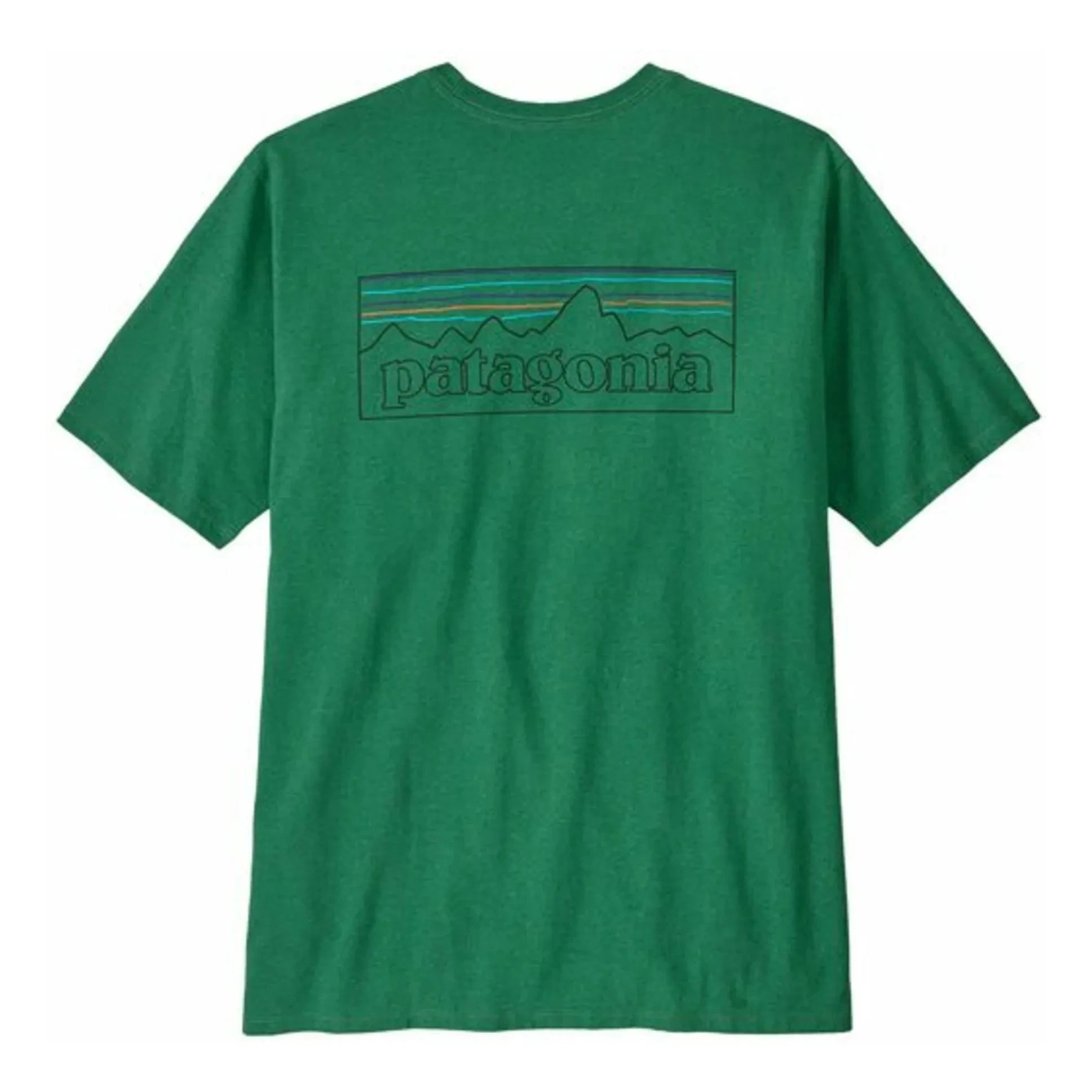 Patagonia - T-shirt P-6 Logo Responsibili Geri dönüştürülmüş lifler | Krom yeşili