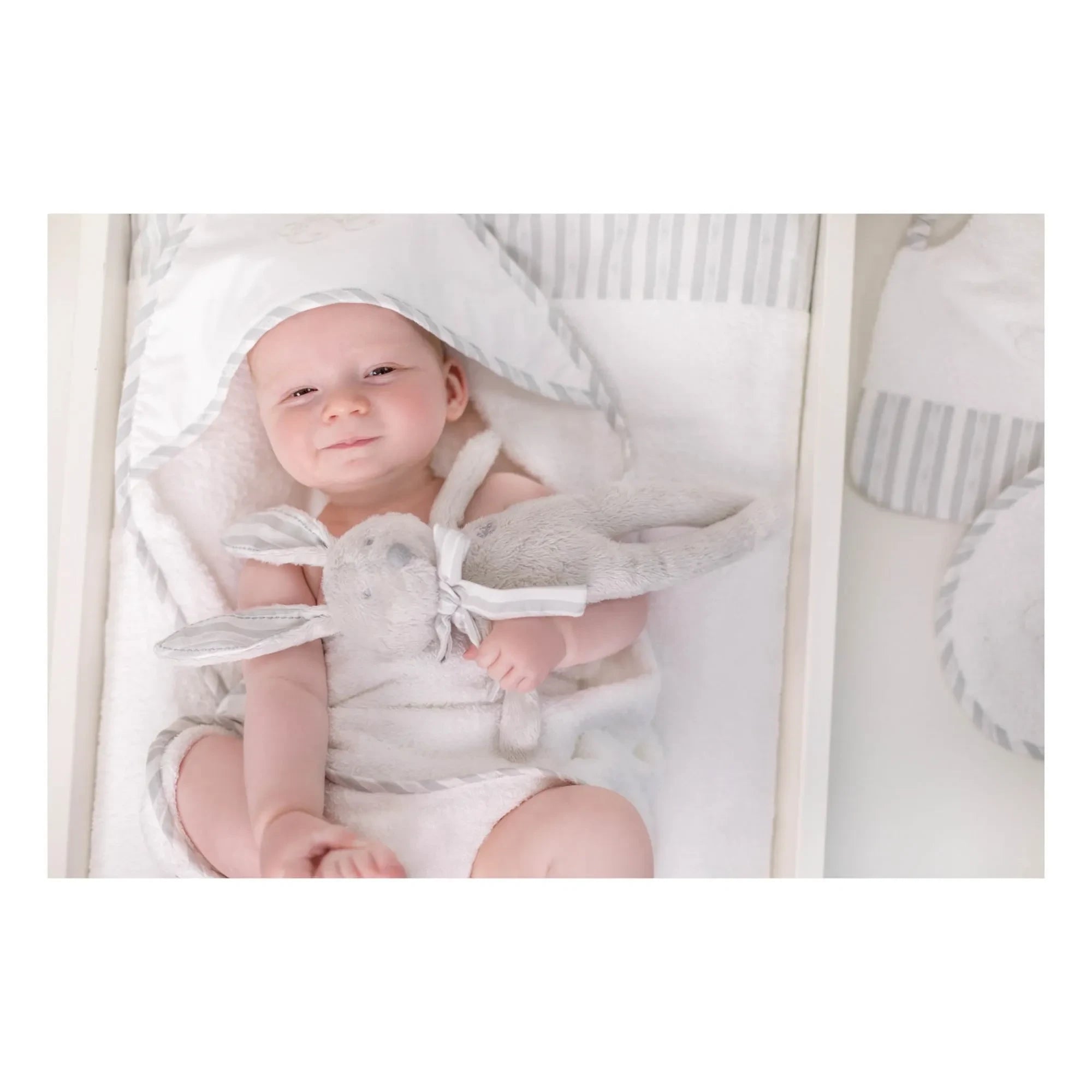 Tartine et Chocolat - Augustin Super Soft Bunny Sleep Companion | Light Gray
