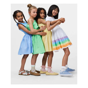 Molo - Cissa Regenbogen Kleid aus Bio-Baumwolle | Weiß