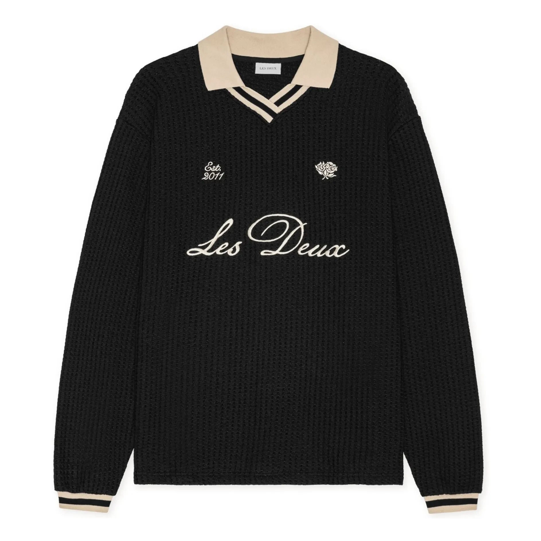 Les Deux - Polo Waffle Football | Siyah