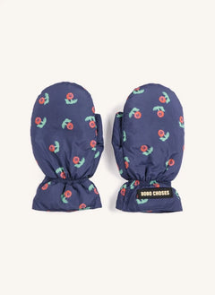 Bobo Choses - Florale Handschuhe aus recycelten Fasern | Marineblau
