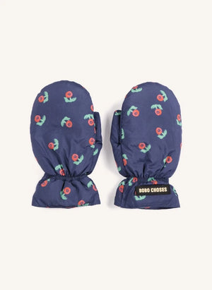 Bobo Choses - Florale Handschuhe aus recycelten Fasern | Marineblau