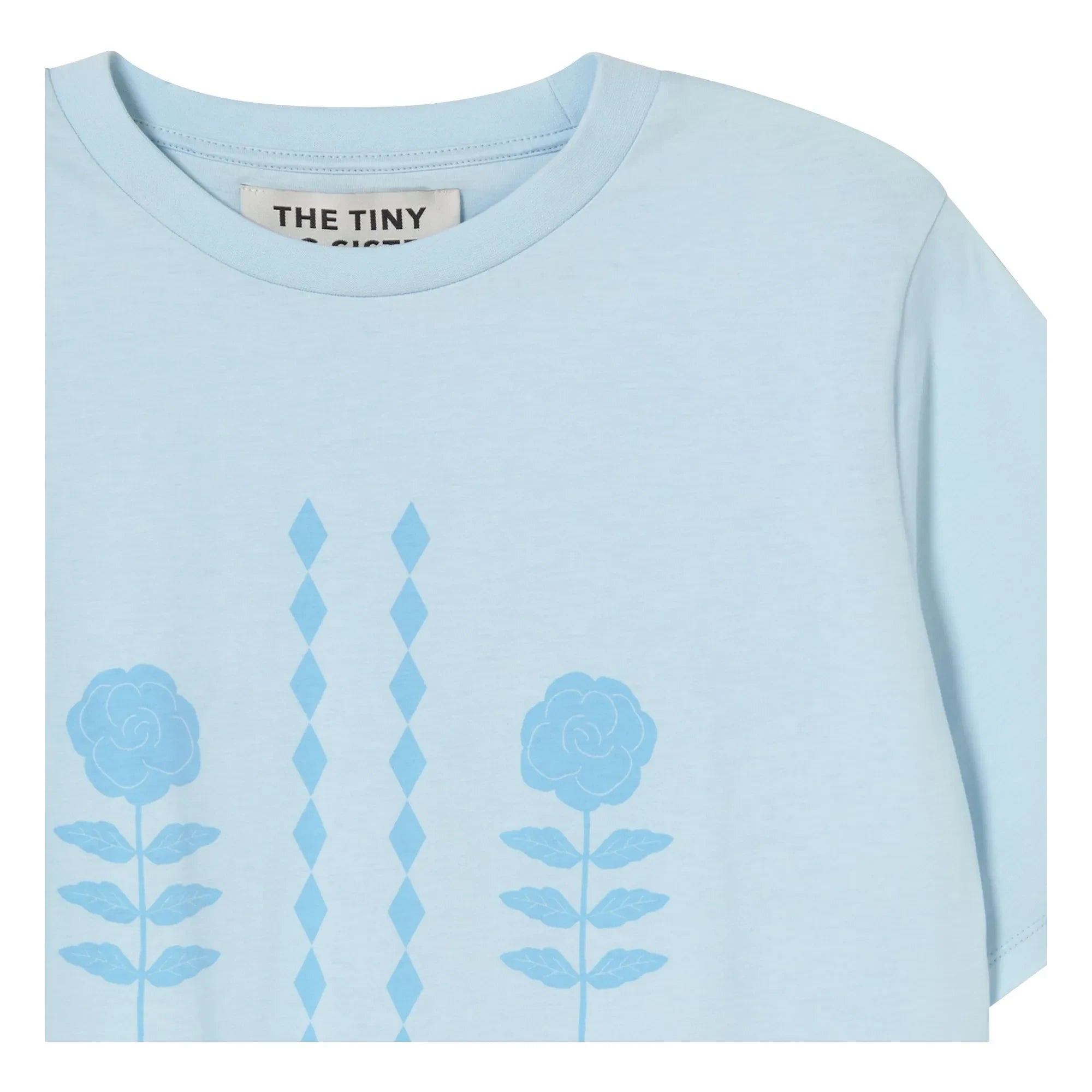 The Tiny Big Sister - Roses Organik Pamuk Tişört | Mavi