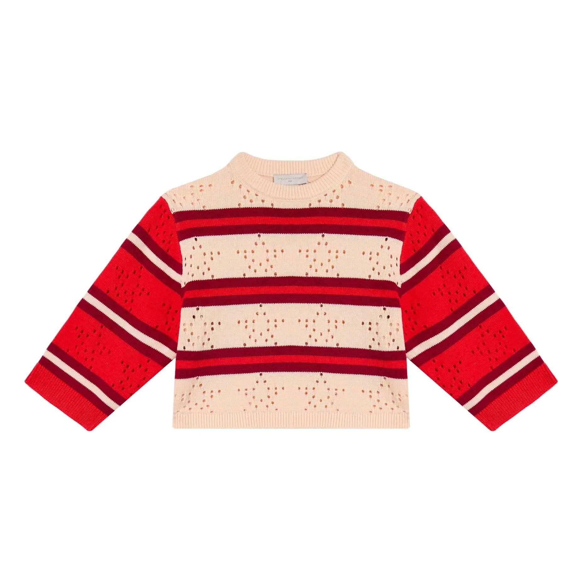 Stella McCartney Kids - Yıldız Çizgili Kazak | Fildişi