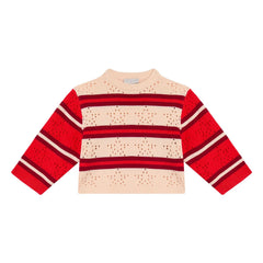 Stella McCartney Kids - Yıldız Çizgili Kazak | Fildişi