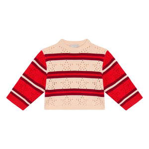 Stella McCartney Kids - Yıldız Çizgili Kazak | Fildişi