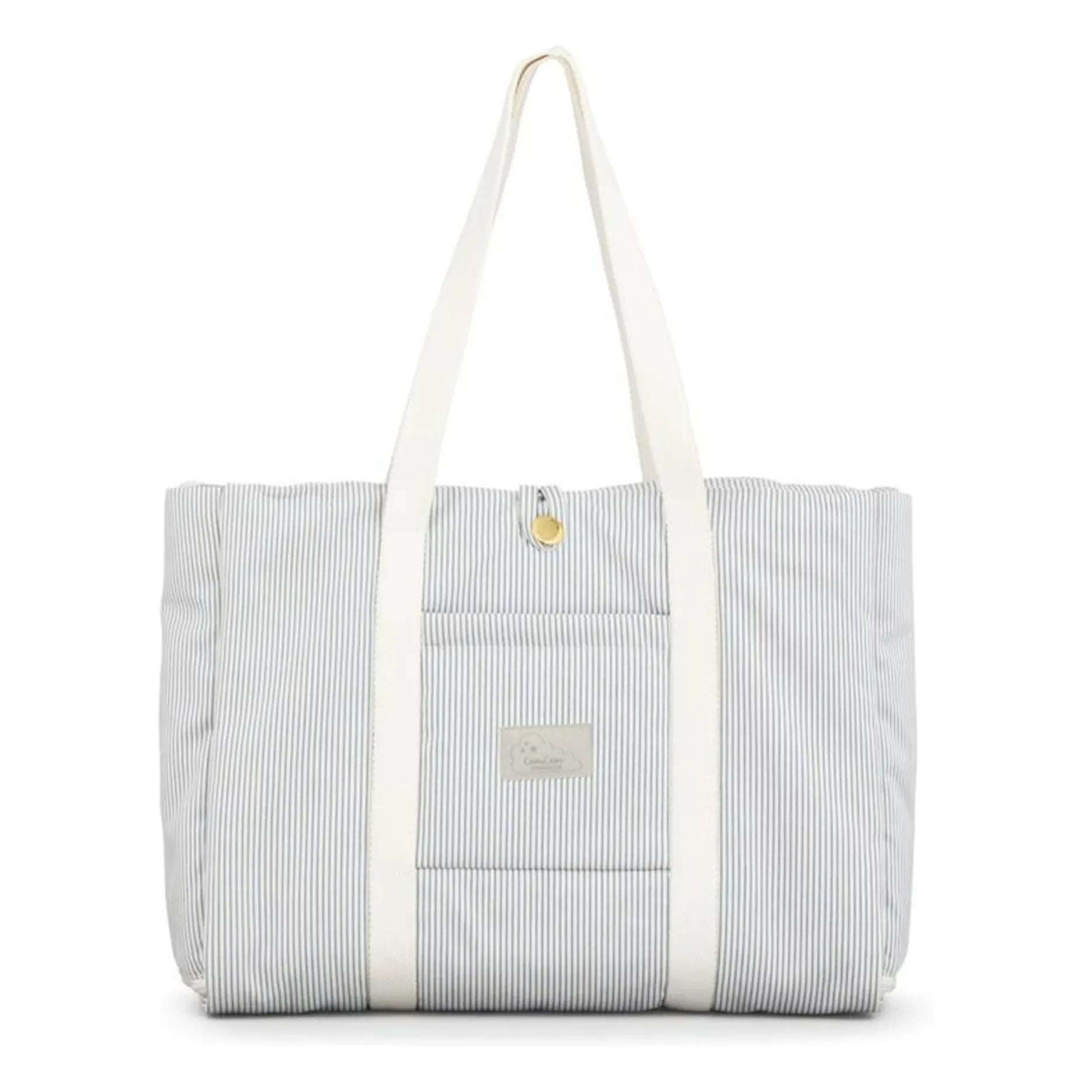 Cam Cam – Gestreifte Wickeltasche | Hellblau