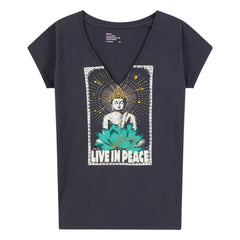Leon & Harper - Tonton Organic Cotton Yoga T-shirt | Charcoal