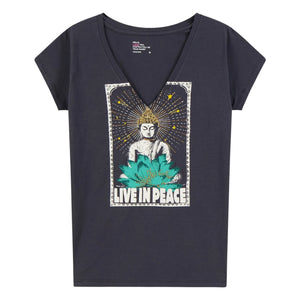 Leon & Harper - Tonton Organic Cotton Yoga T-shirt | Charcoal