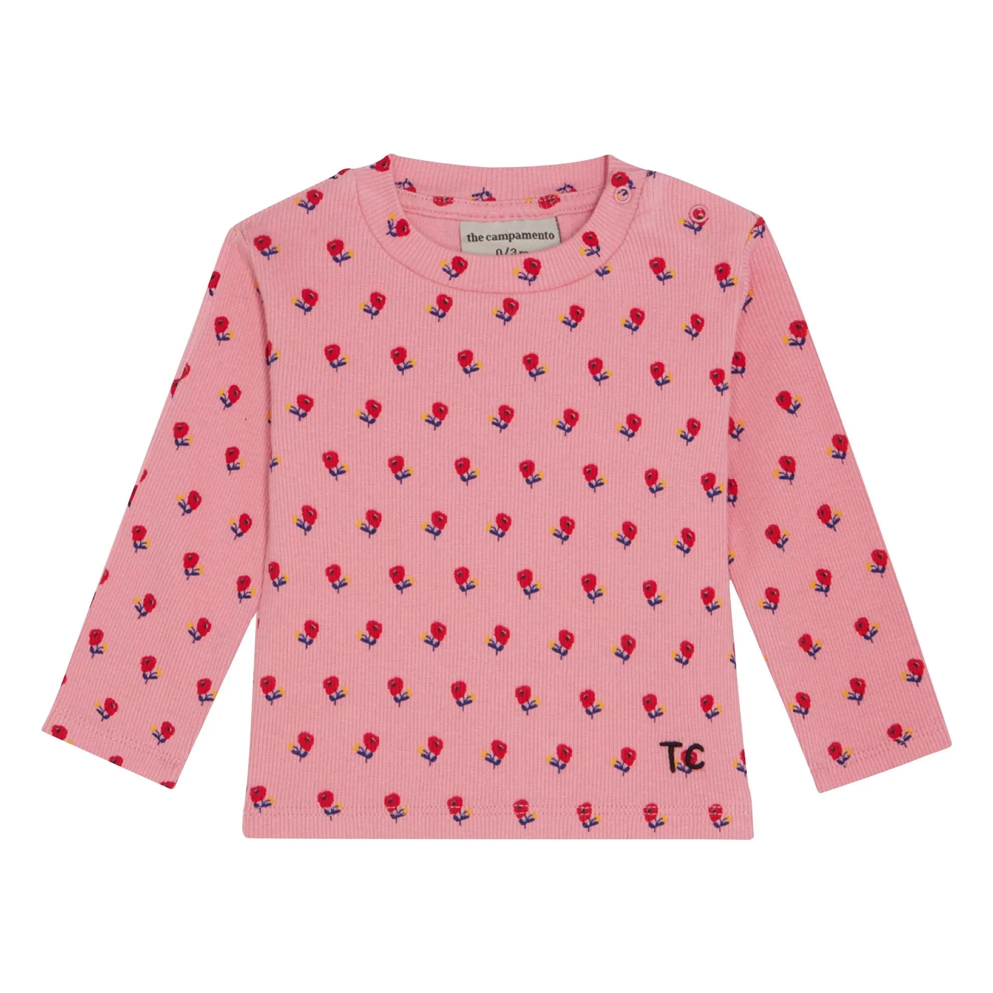 The Campamento - Çiçekli Tişört | Pembe