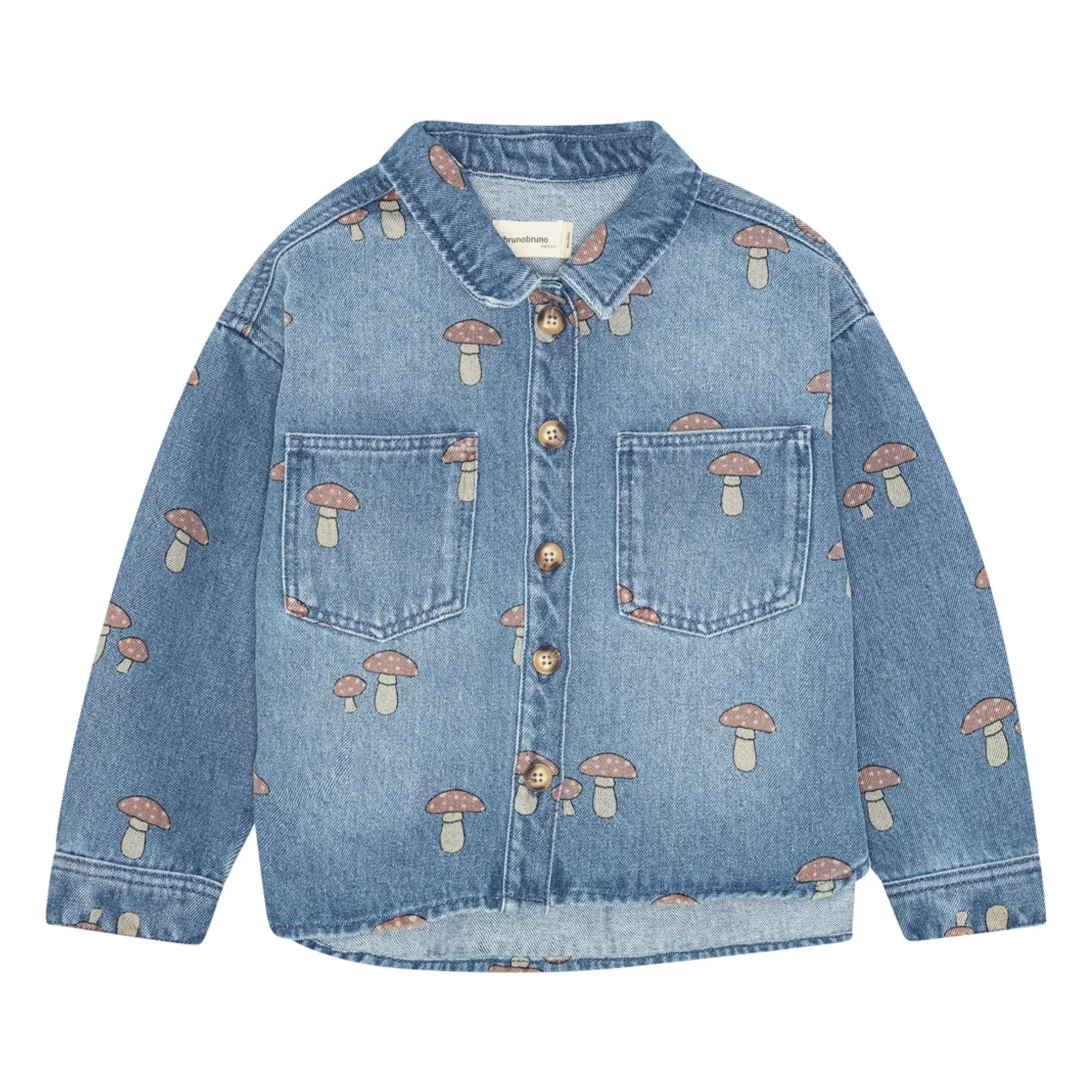 brunobruno nation - Nohr Denim Shirt Red Mushroom Organic Cotton | Blue